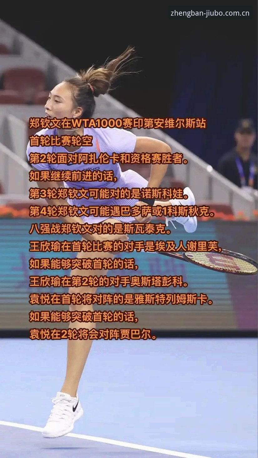 老网球迷实战分享：从九博国际看郑钦文法网签运与保分压力